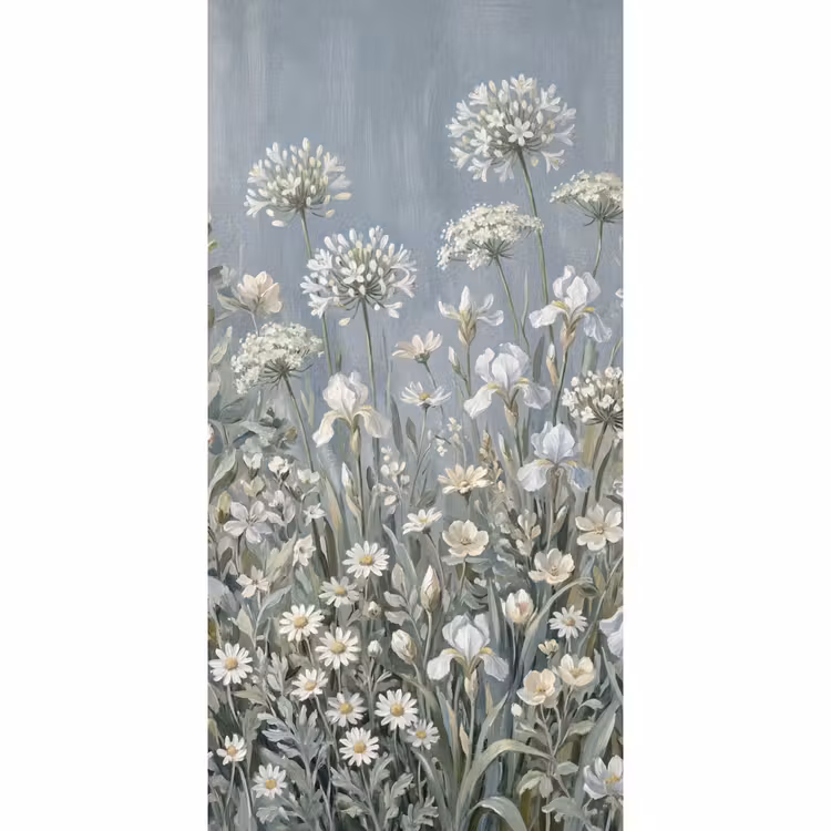 Bloemen - Botanisch - Blauw Behang Vlies klein -3d_website