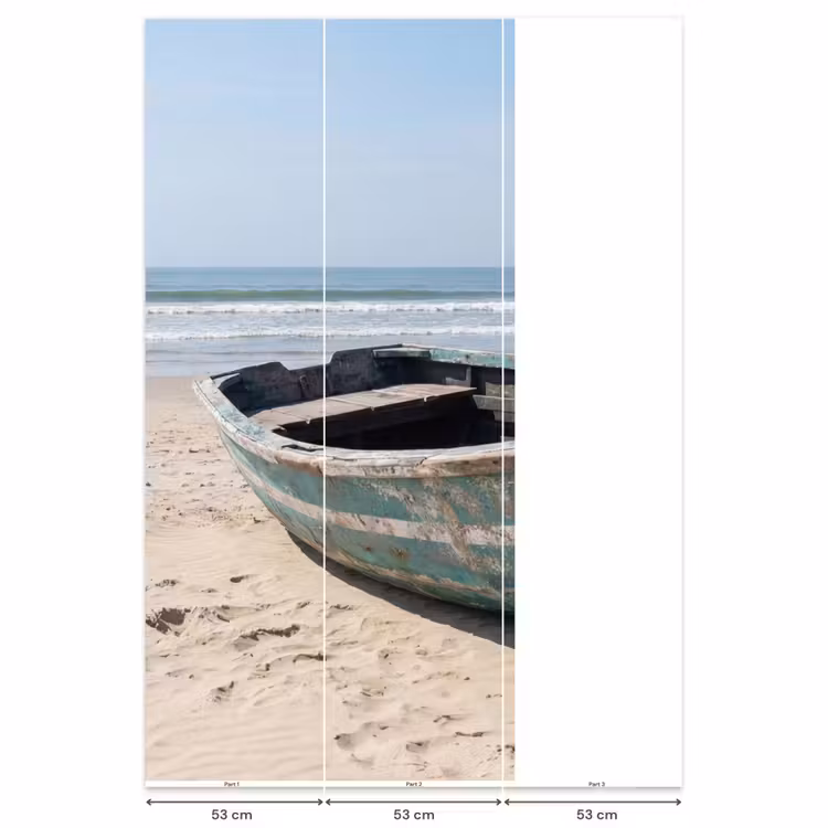 Boot - Zandstrand - Zee Behang Vlies klein -USP_banen