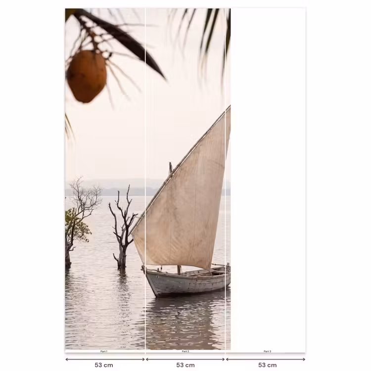 Boot - Zeil - Water - Tropisch - Natuur Behang Vlies klein -USP_banen