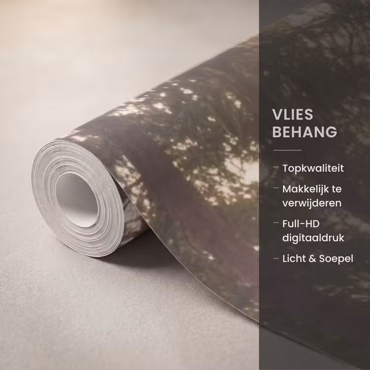 Bos - Gras - Zonlicht Behang Vlies klein -USP_closeupNL