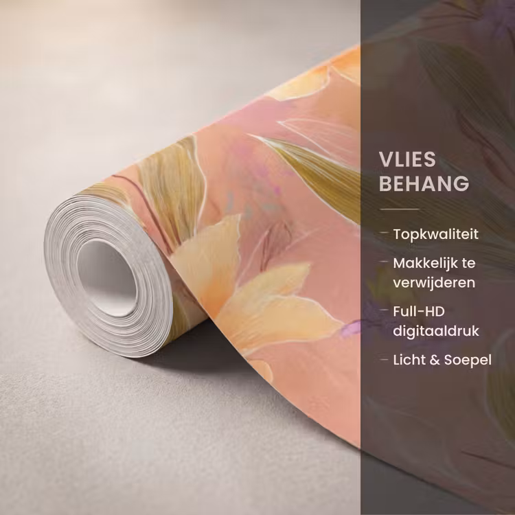 Botanisch - Bloemen - Kleurrijk Behang Vlies klein 1076 -USP_closeupNL