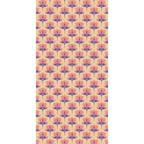 Botanisch - Patroon - Pastel Behang Vlies klein 1076 -3d_website