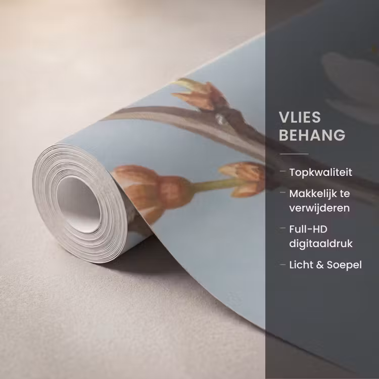 Botanisch - Stilleven - Blauw Behang Vlies klein -USP_closeupNL