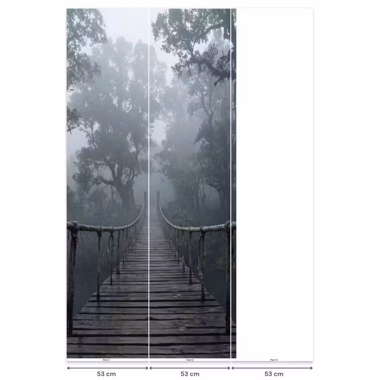 Brug - Jungle - Mist - Natuur Behang Vlies klein -USP_banen