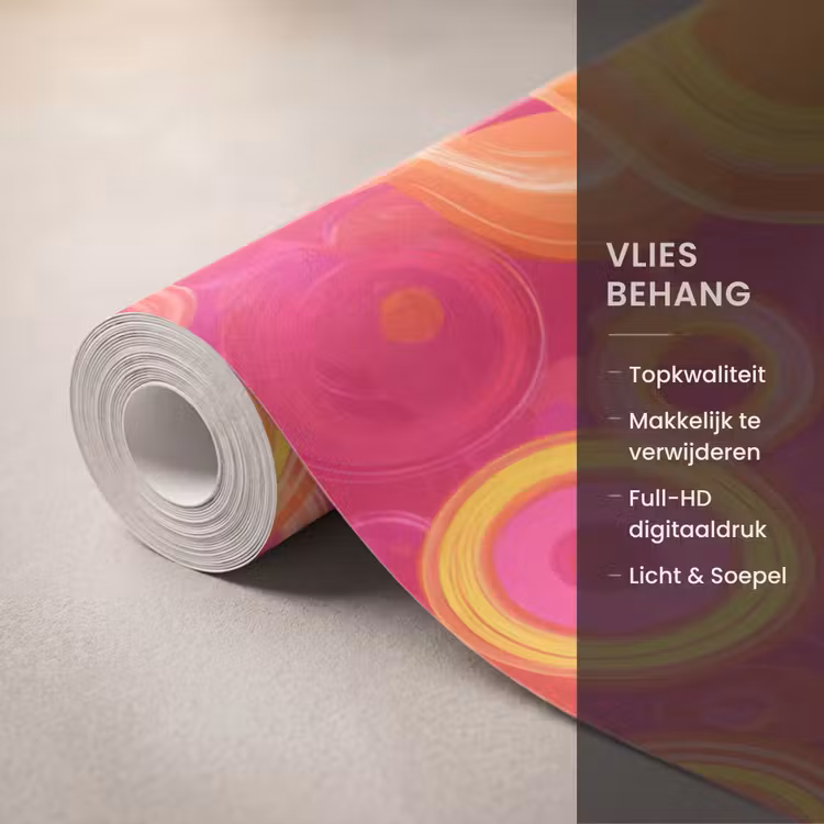 Cirkels - Design - Kleurrijk Behang Vlies klein 1076 -USP_closeupNL