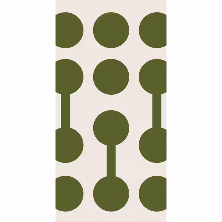 Cirkels - Geometrisch - Abstract - Modern - Groen Behang Vlies klein -3d_website