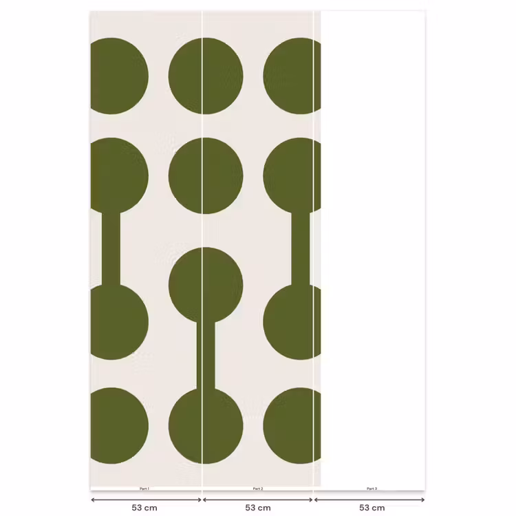 Cirkels - Geometrisch - Abstract - Modern - Groen Behang Vlies klein -USP_banen