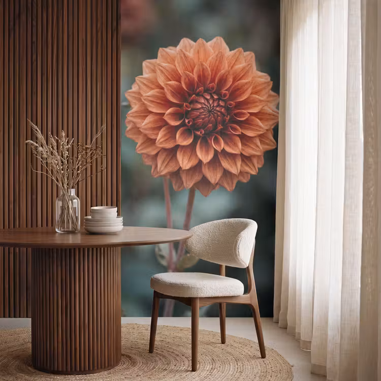 Dahlia - Bloem - Natuur - Sfeervol Behang Vlies klein -sfeer1