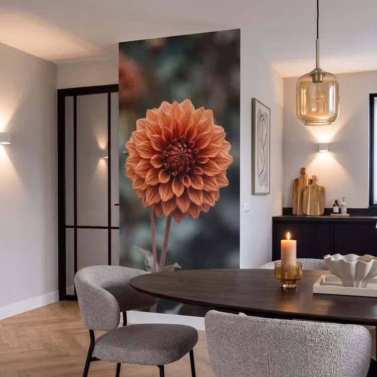 Dahlia - Bloem - Natuur - Sfeervol Behang Vlies klein -sfeer3