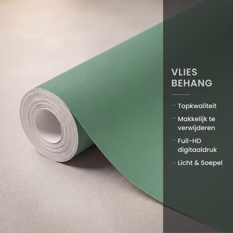 Dier - Bril - Bel - Modern - Groen Behang Vlies klein -USP_closeupNL