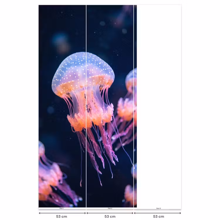 Dier - Onderwater - Natuur - Roze - Mysterieus Behang Vlies klein -USP_banen