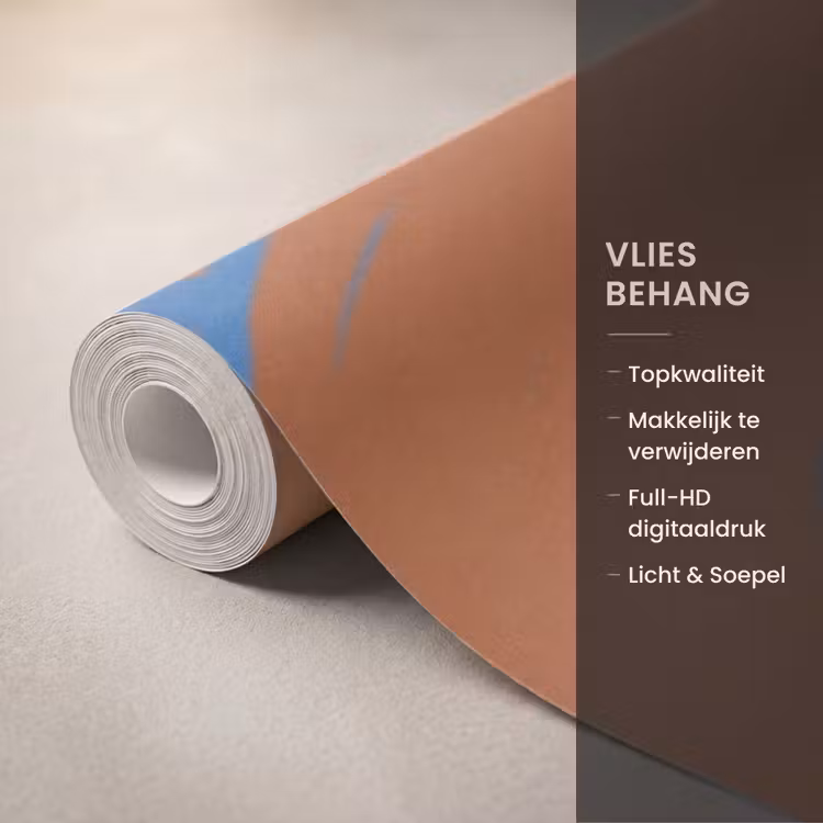 Dieren - Cowboyhoed - Modern - Illustratie - Bruin Behang Vlies klein -USP_closeupNL
