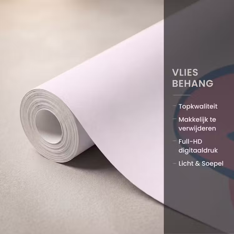 Dieren - Profiel - Abstract - Roze - Blauw Behang Vlies klein -USP_closeupNL