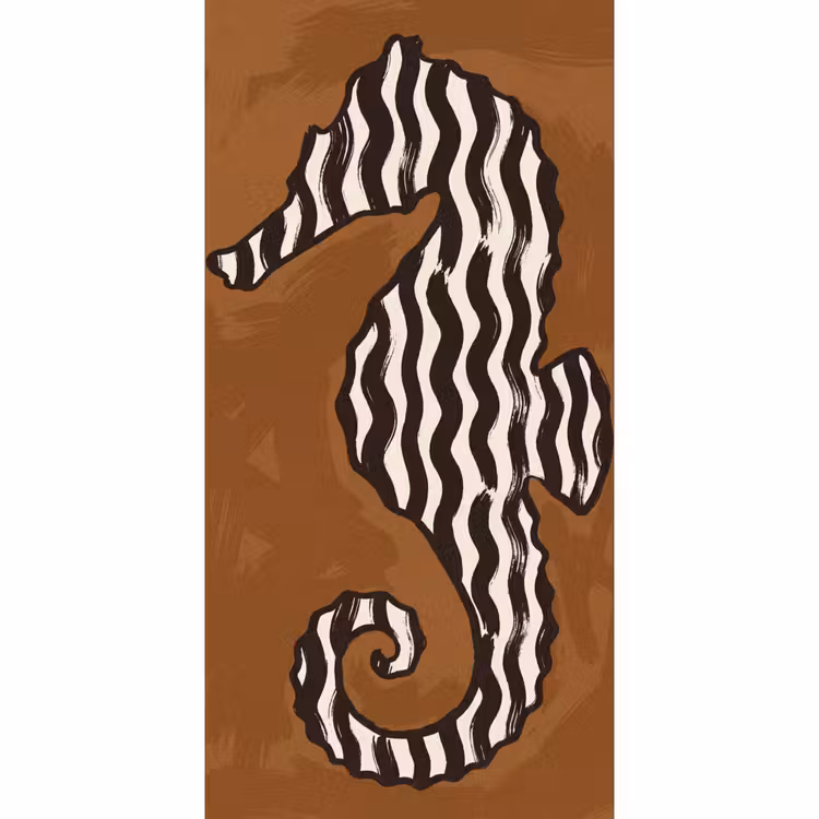 Dieren - Zeepaardje - Abstract - Bruin - Strepen Behang Vlies klein -3d_website