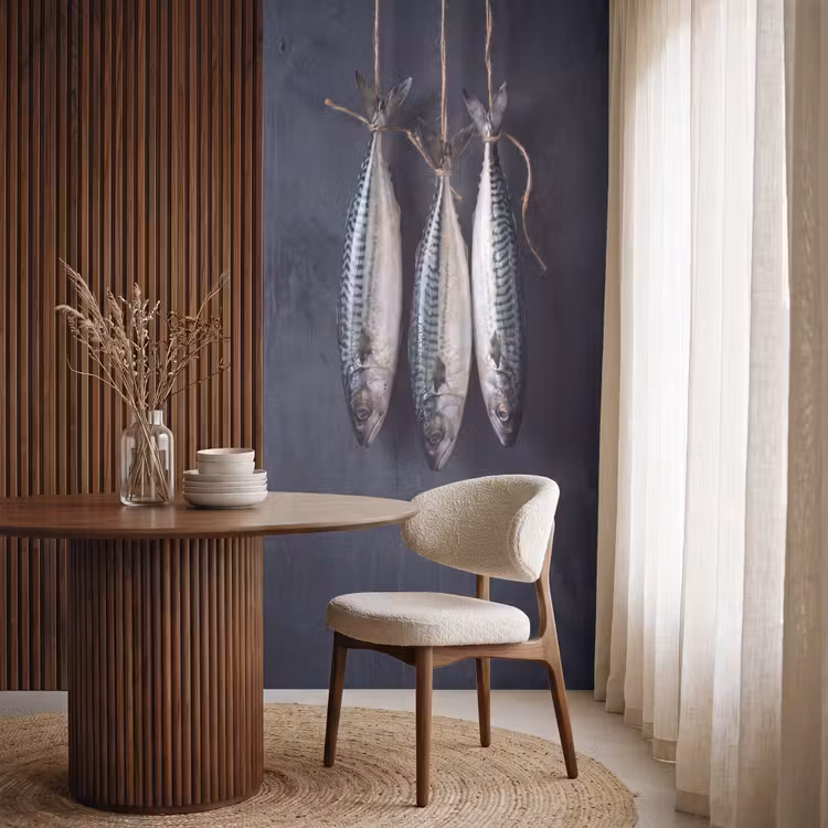 Behang - Drie vissen - Touw - Drie vissen - Touw Behang Vlies klein