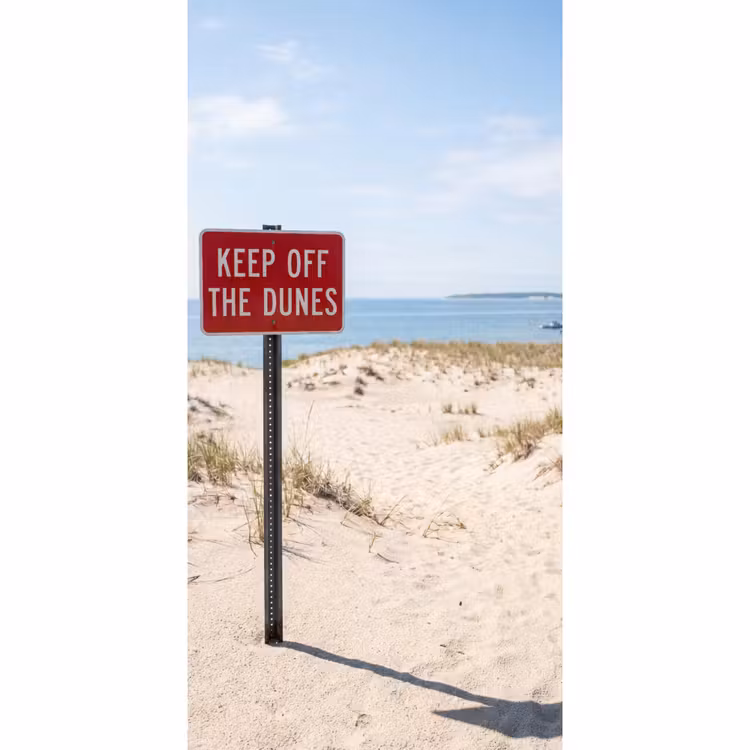 Duin - Bord - Kust - Landschap - Rood Behang Vlies klein -3d_website
