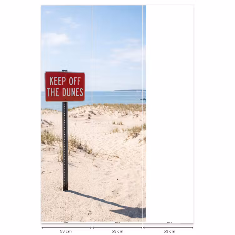 Duin - Bord - Kust - Landschap - Rood Behang Vlies klein -USP_banen