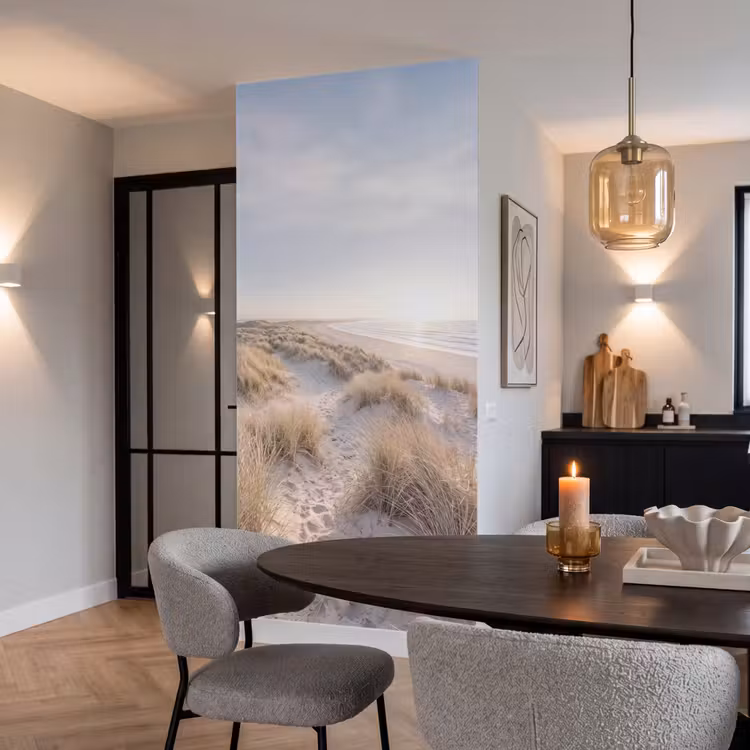 Duinen - Strand - Beige Behang Vlies klein -sfeer3