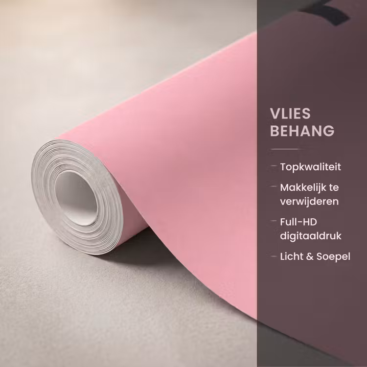 Eiffeltoren - Parijs - Architectuur - Minimalistisch - Roze Behang Vlies klein -USP_closeupNL