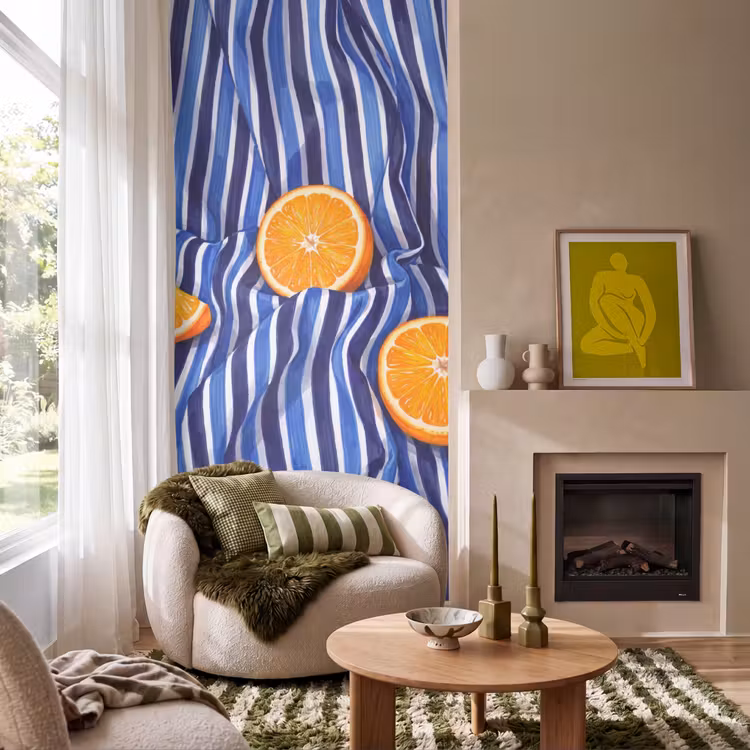 Behang - Eten - Fruit - Oranje - Eten - Fruit - Oranje Behang Vlies klein
