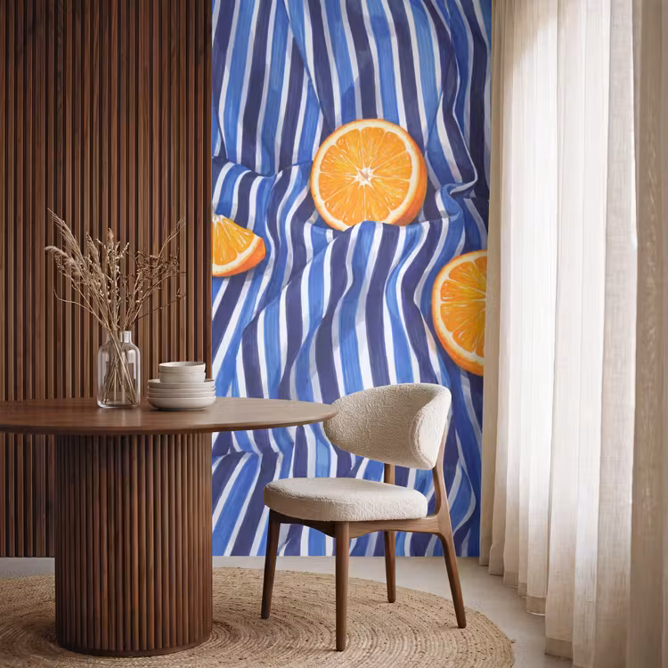 Behang - Eten - Fruit - Oranje - Eten - Fruit - Oranje Behang Vlies klein