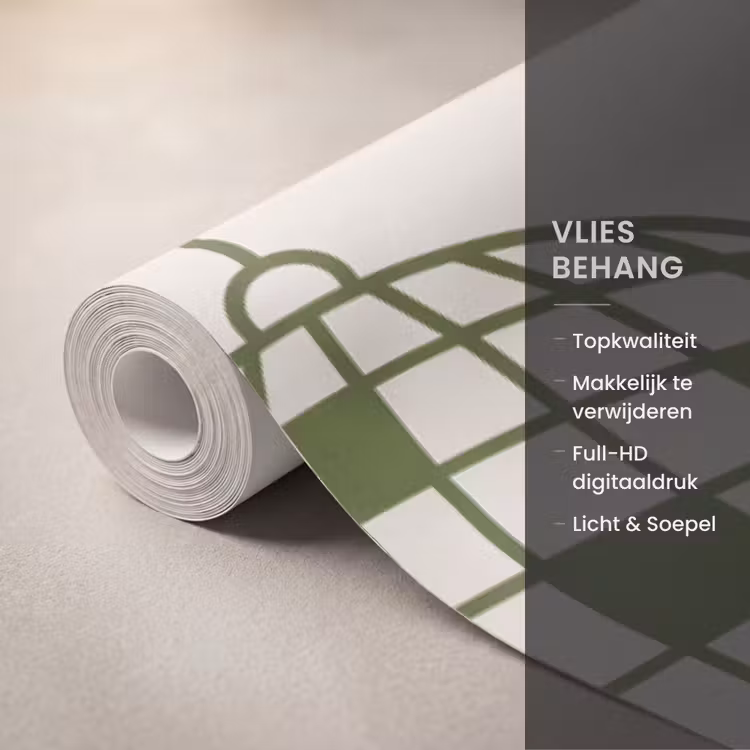 Feest - Disco - Drank - Illustratie - Groen Behang Vlies klein -USP_closeupNL