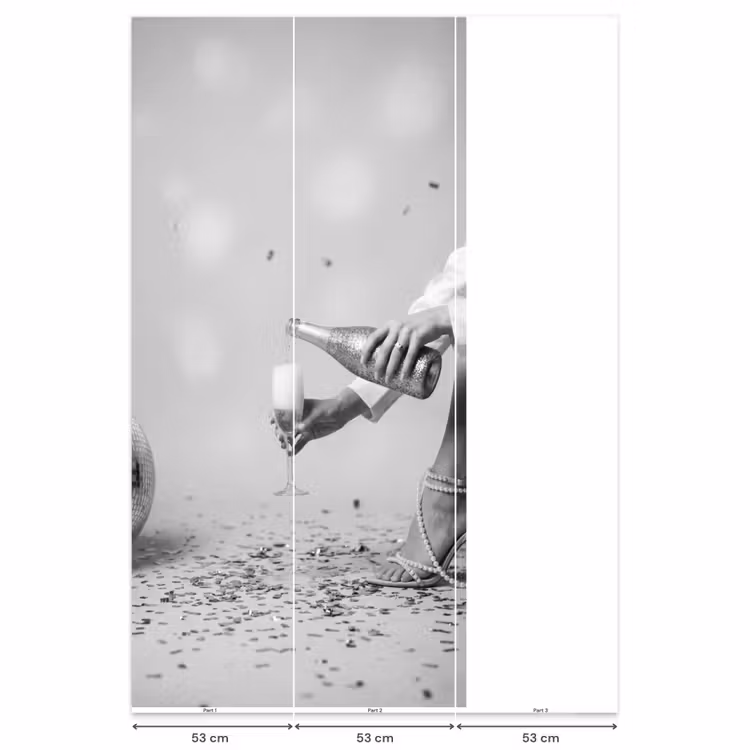Feestelijk - Champagne - Discobal Behang Vlies klein -USP_banen
