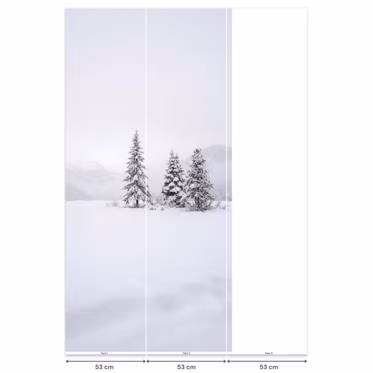 Fijnsparren - Sneeuw - Winter - Landschap - Stilte Behang Vlies klein -USP_banen