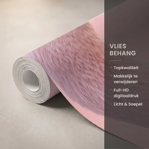 Flamingo - Portret - Roze Behang Vlies klein -USP_closeupNL