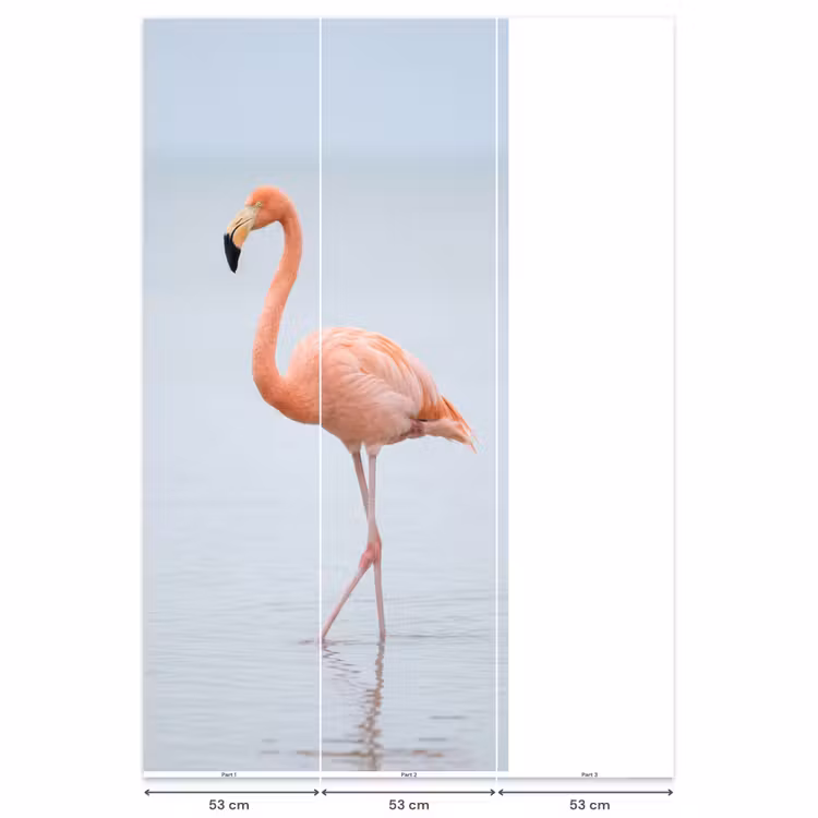 Flamingo - Zee - Roze Behang Vlies klein -USP_banen