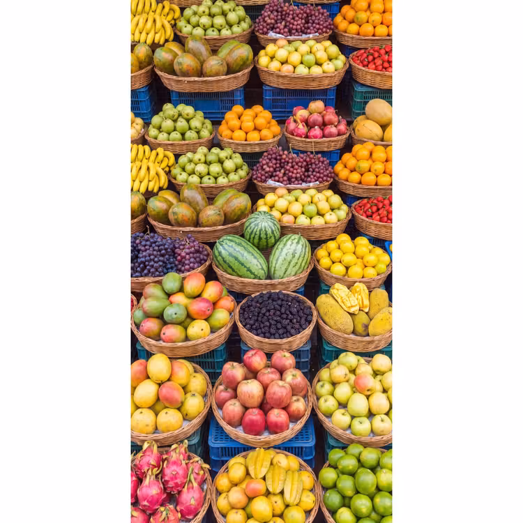 Behang - Fruit - Markt - Kleurrijk - Fruit - Markt - Kleurrijk Behang Vlies klein