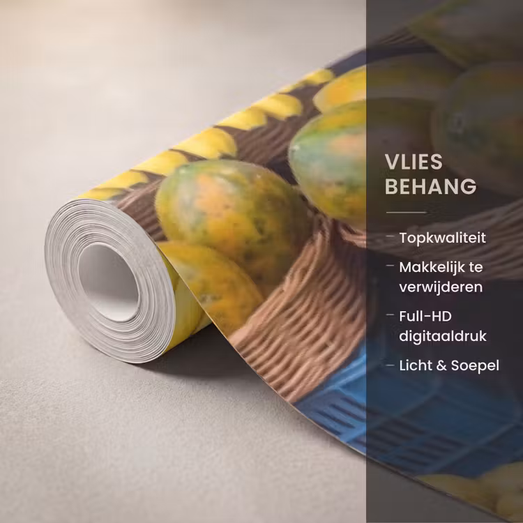 Behang - Fruit - Markt - Kleurrijk - Fruit - Markt - Kleurrijk Behang Vlies klein