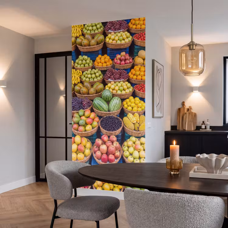 Behang - Fruit - Markt - Kleurrijk - Fruit - Markt - Kleurrijk Behang Vlies klein