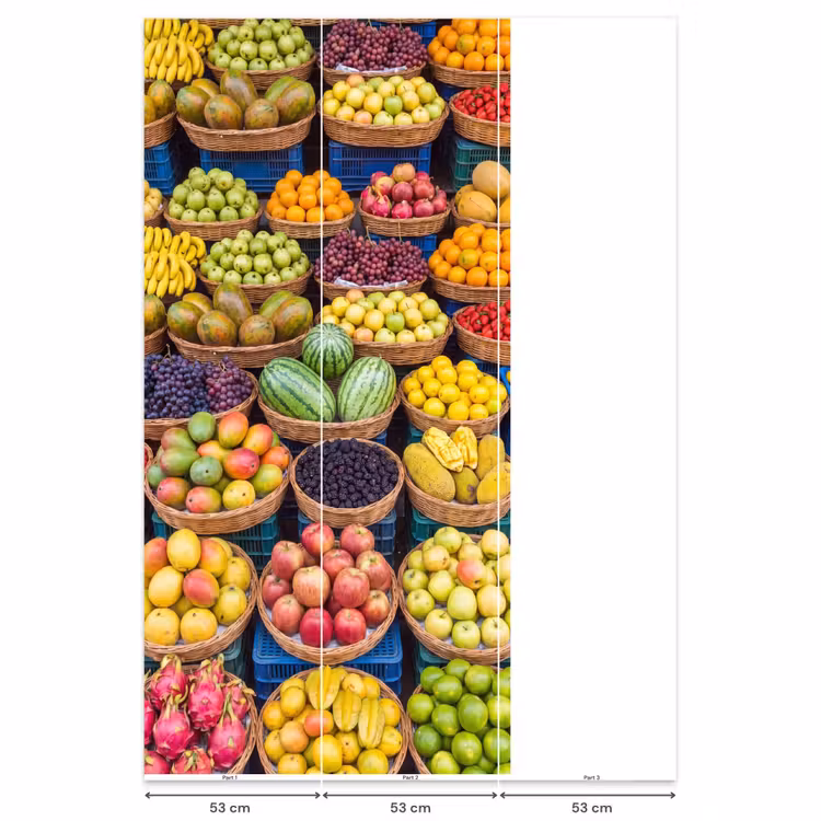 Behang - Fruit - Markt - Kleurrijk - Fruit - Markt - Kleurrijk Behang Vlies klein