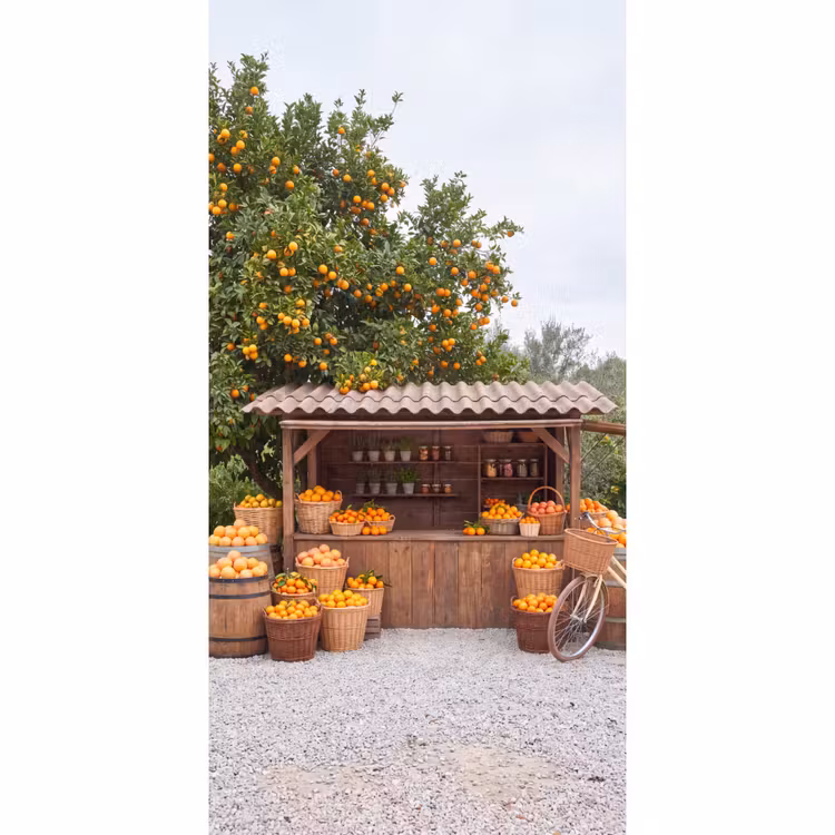 Behang - Fruit - Markt - Landelijk - Fruit - Markt - Landelijk Behang Vlies klein