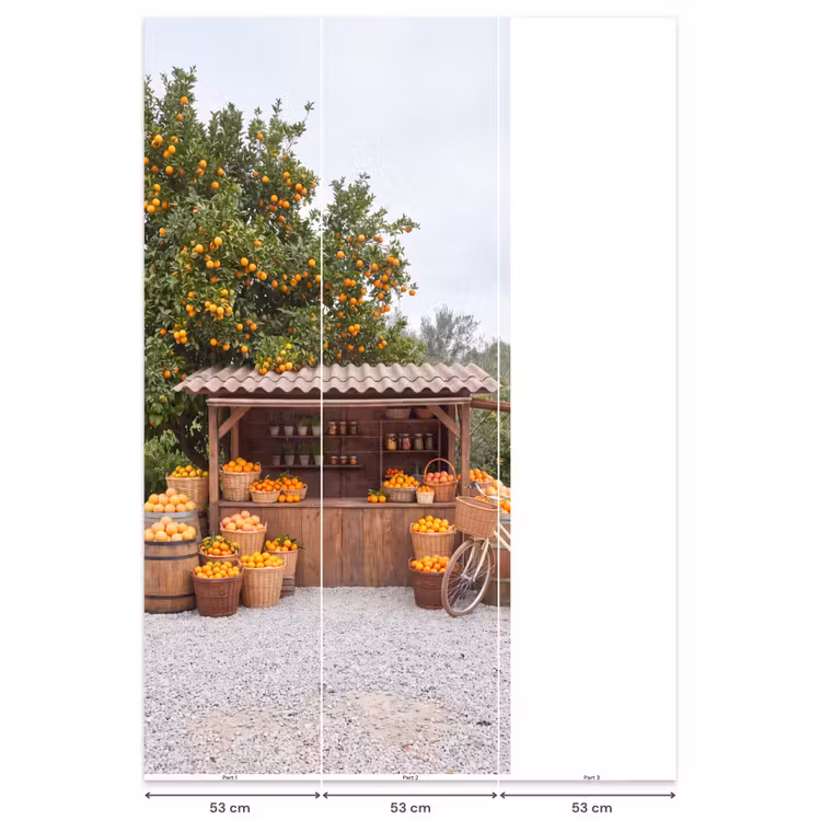 Behang - Fruit - Markt - Landelijk - Fruit - Markt - Landelijk Behang Vlies klein