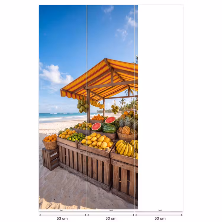 Behang - Fruit - Strand - Tropisch - Fruit - Strand - Tropisch Behang Vlies klein