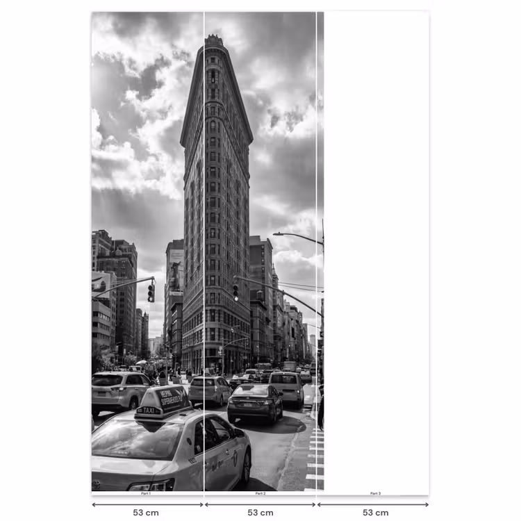 Gebouw - Hoogbouw - Stad - Architectuur - Zwart-wit Behang Vlies klein -USP_banen