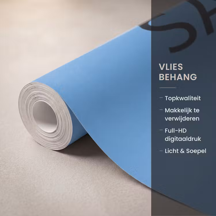 Gebouw - San Marino - Architectuur - Lijntekening - Blauw Behang Vlies klein -USP_closeupNL