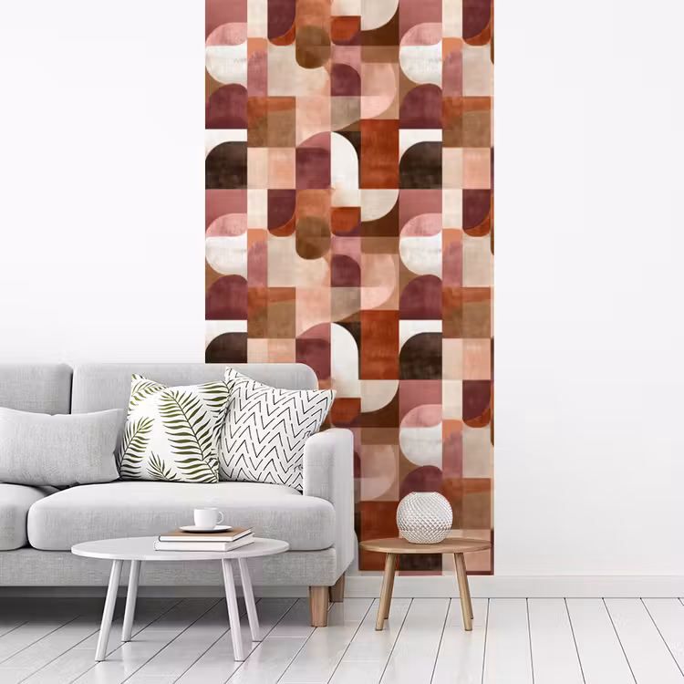Geometrie - Modern - Retro fotobehang vinyl groot 64 -woonkamer
