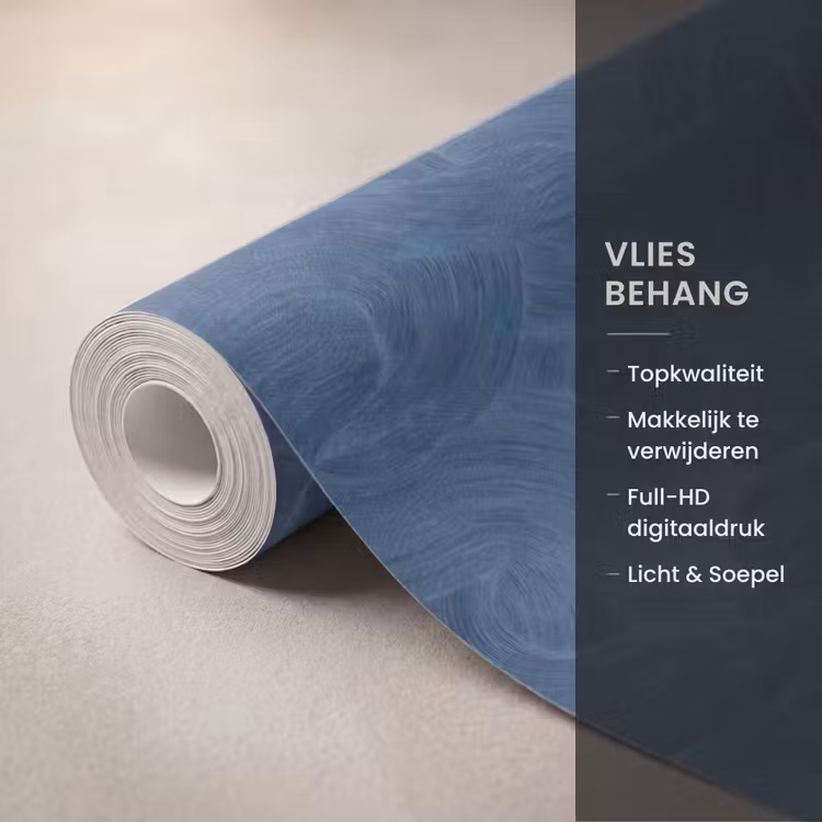 Golven - Textuur - Patroon - Blauw Behang Vlies klein 1076 -USP_closeupNL