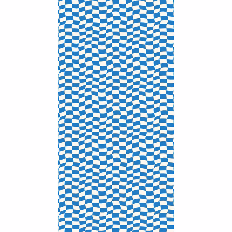 Golvend - Patroon - Blauw Behang Vlies klein 1076 -3d_website