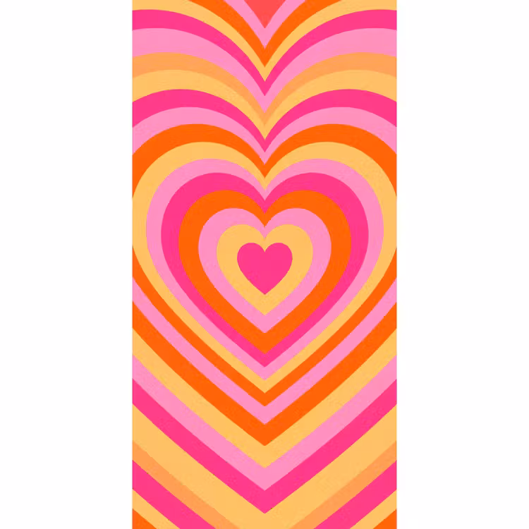 Hart - Concentrisch - Abstract - Liefde - Kleurrijk Behang Vlies klein -3d_website