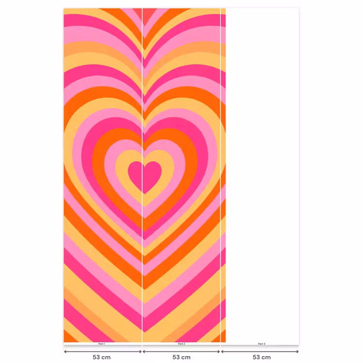 Hart - Concentrisch - Abstract - Liefde - Kleurrijk Behang Vlies klein -USP_banen