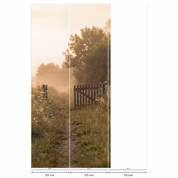 Hek - Natuur - Mist - Veld Behang Vlies klein -USP_banen