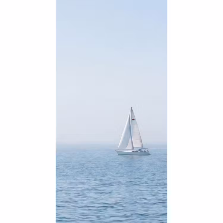 Horizon - Zeilboot - Zee Behang Vlies klein -3d_website