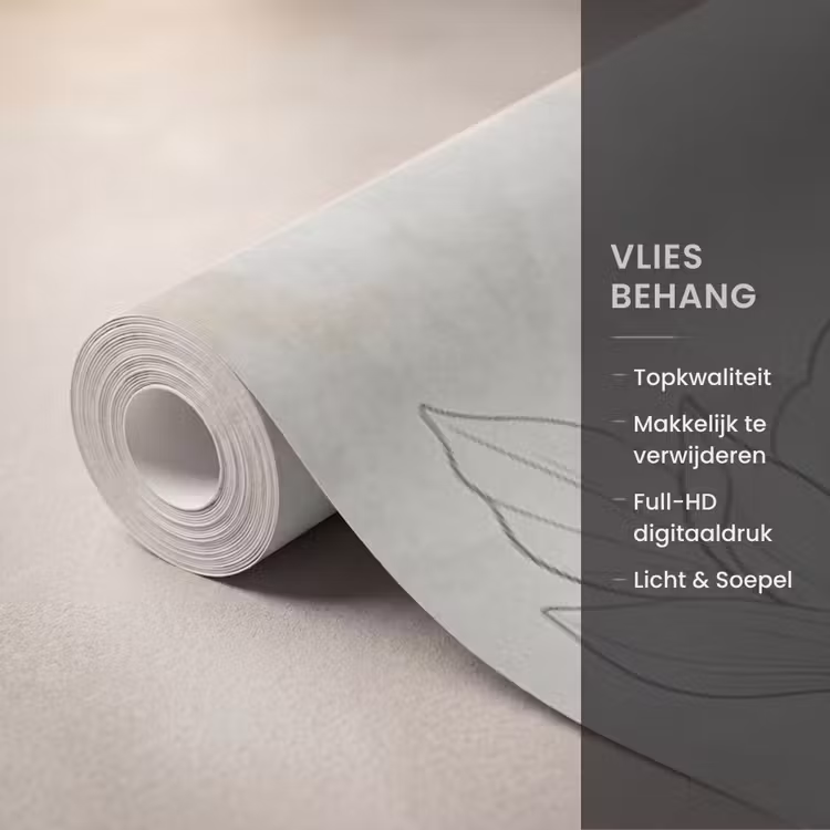 Illustratie - Bloemen - Groen Behang Vlies klein -USP_closeupNL
