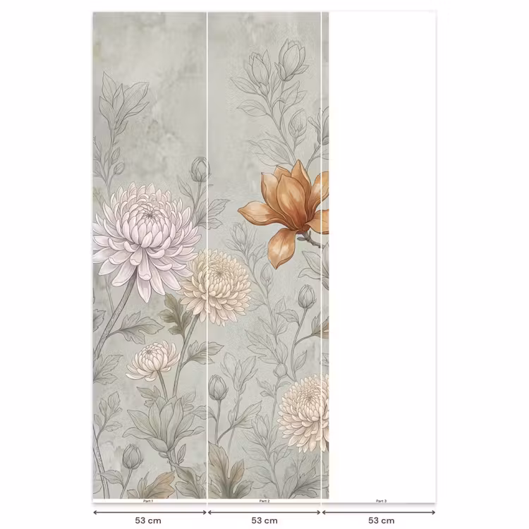 Illustratie - Bloemen - Groen Behang Vlies klein -USP_banen