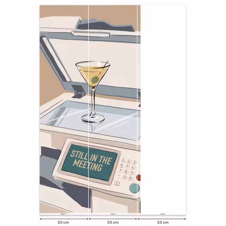 Kantoor - Drank - Humor - Illustratie Behang Vlies klein -USP_banen
