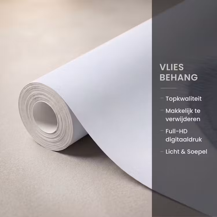 Kat - Patroon - Blauw Behang Vlies klein -USP_closeupNL